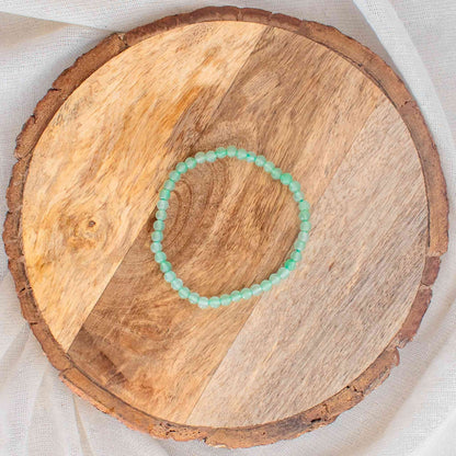 4mm green aventurine bead bracelet