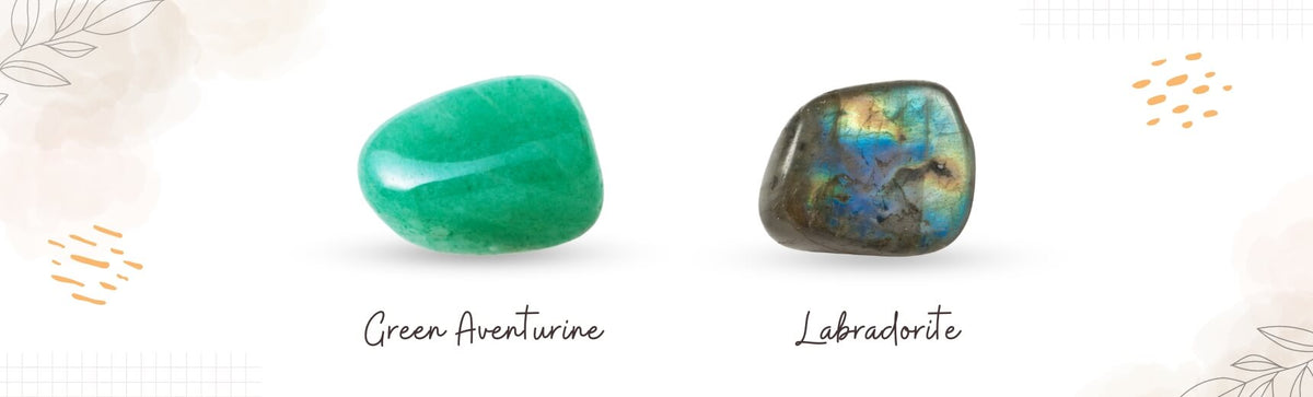 Green Aventurine and Labradorite