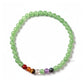4mm green aventurine seven chakra bracelet