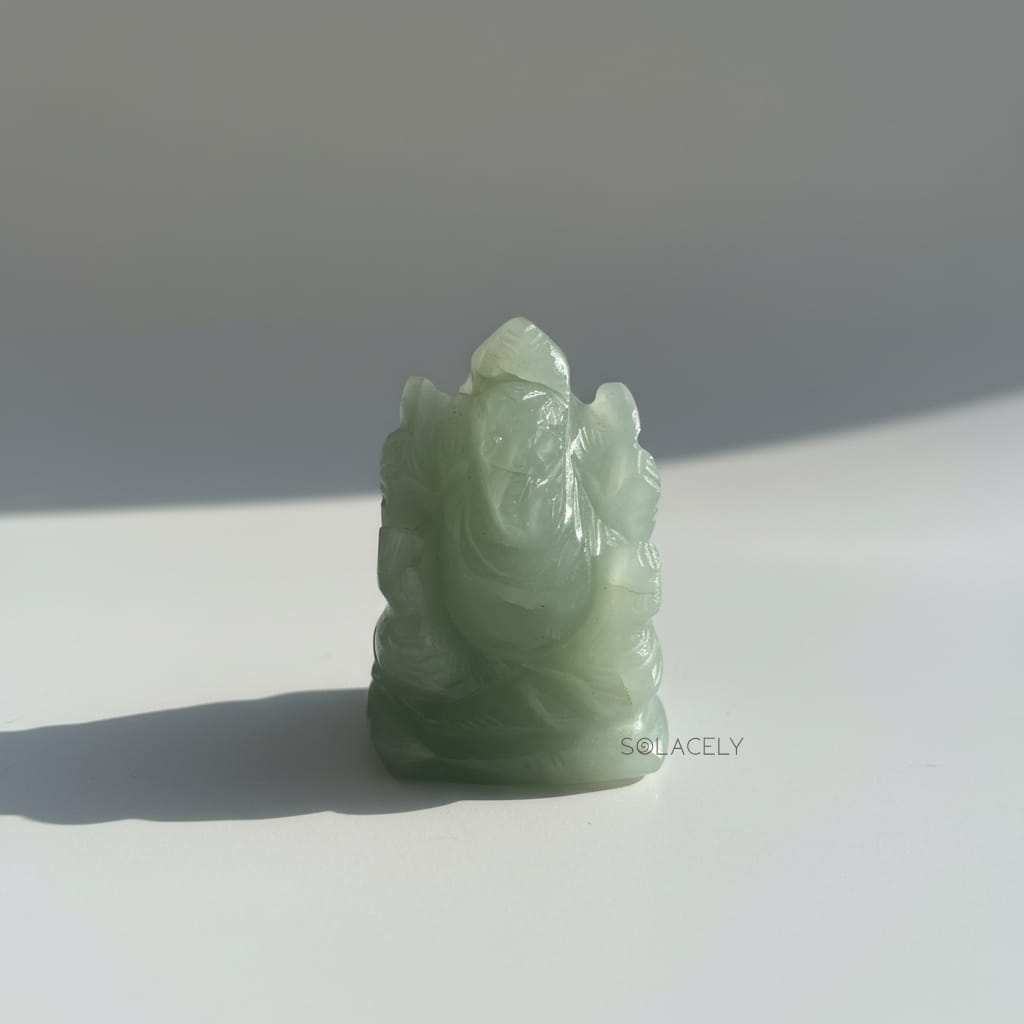 Green aventurine ganesha for prosperity