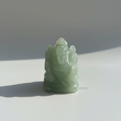 Green aventurine ganesha for prosperity