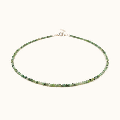 Green emerald crystal necklace
