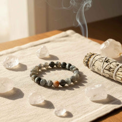 Grey Cat’s Eye Bracelet 8mm Beads