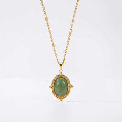 Guiding star green aventurine necklace