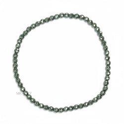 Hematite Stretchable Anklet with Faceted Beads