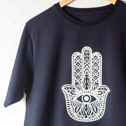 hamsa hand tshirt black