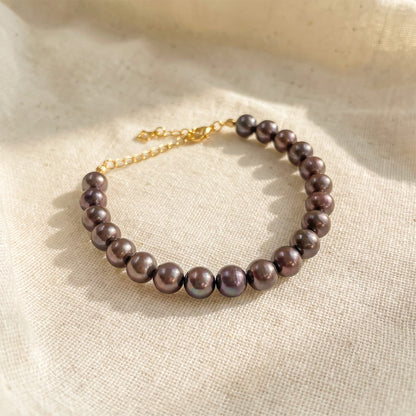 Handmade peacock pearl bracelet