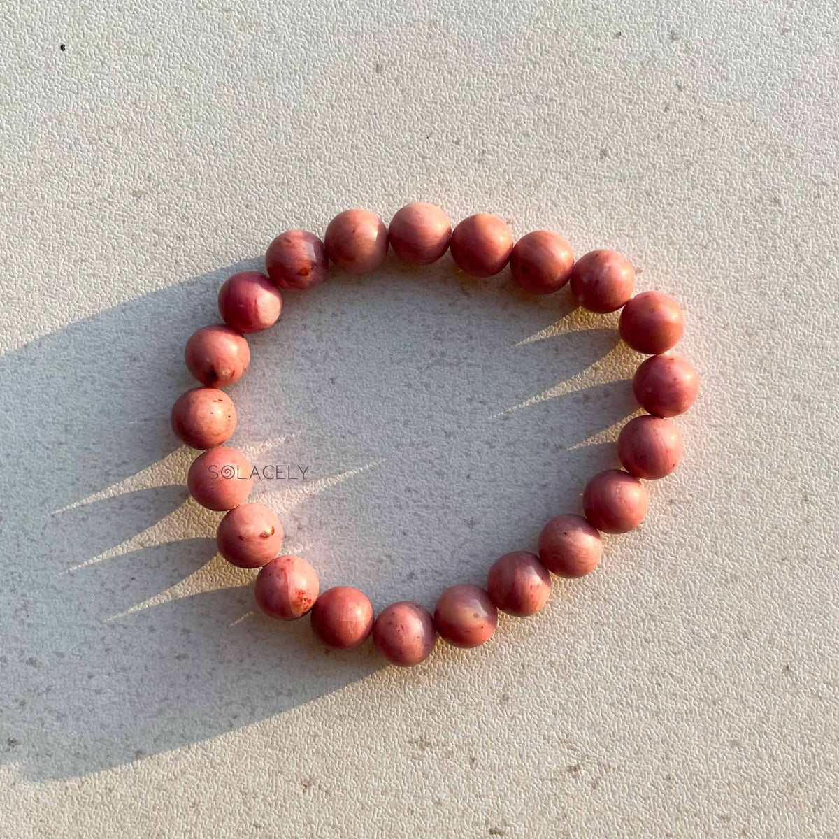 Handmade rhodochrosite calming energy bracelet