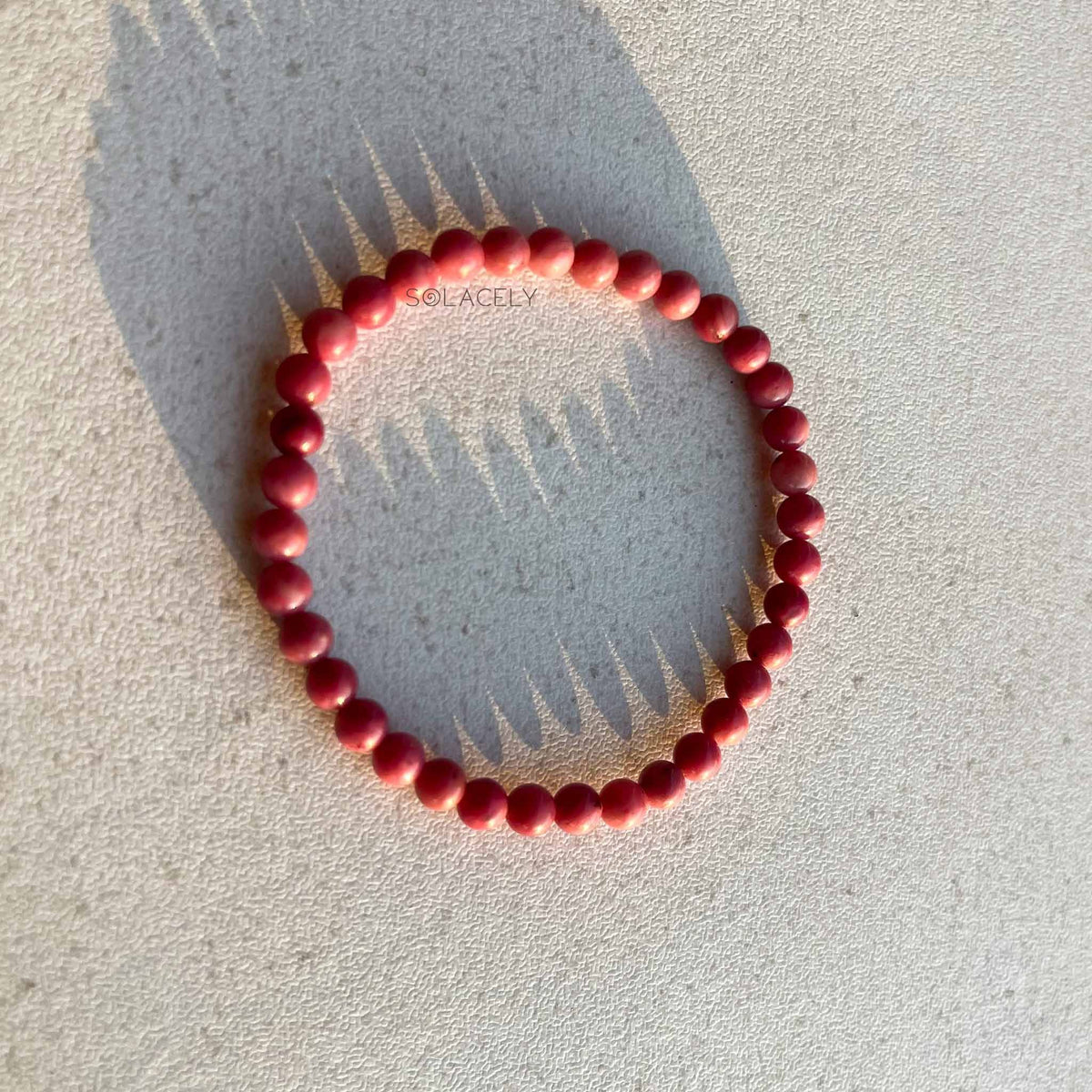 Handmade rhodochrosite crystal energy bracelet