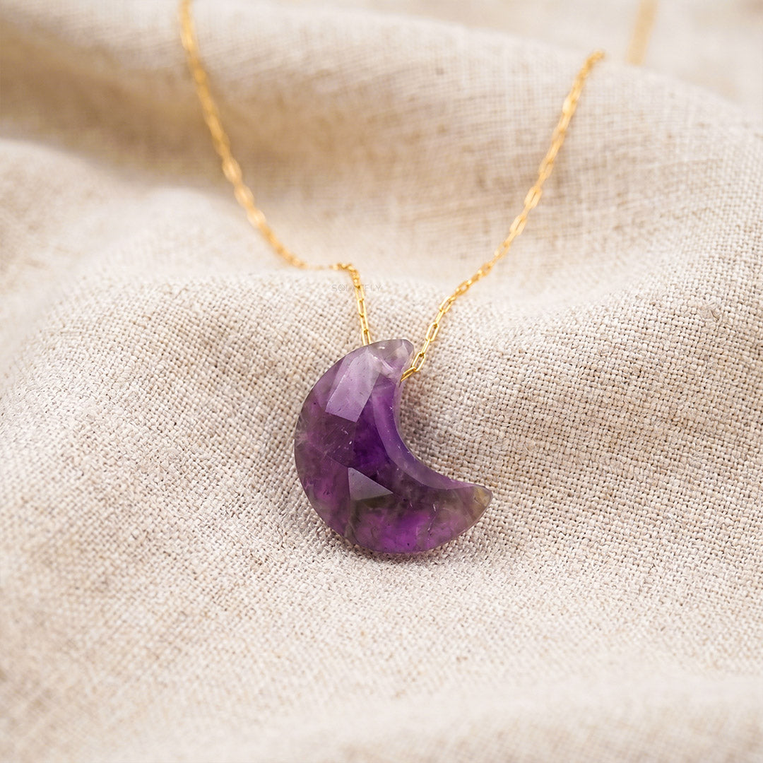 Healing amethyst pendant necklace