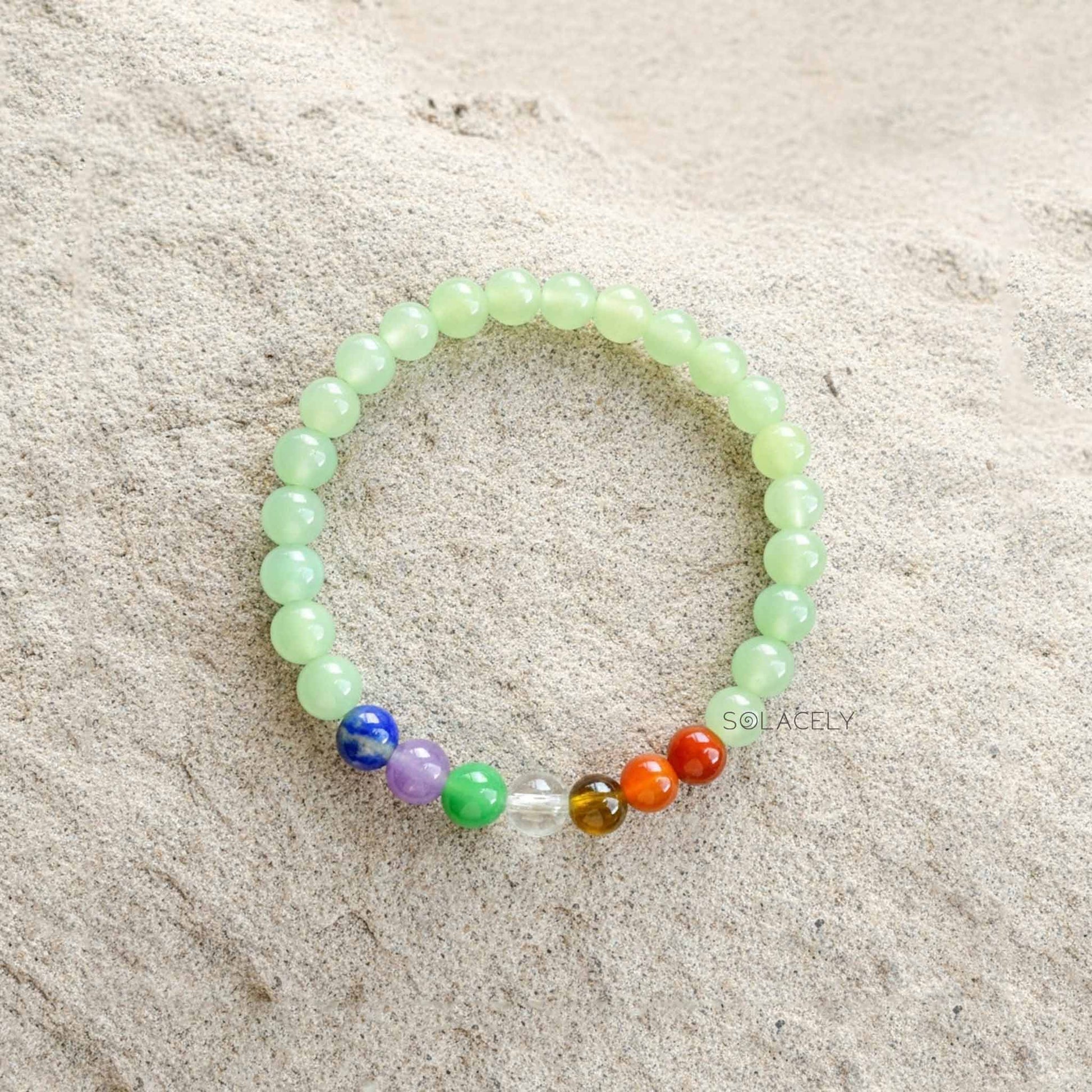 Healing green aventurine seven chakra stones