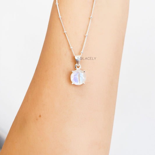 Healing moonstone crystal necklace