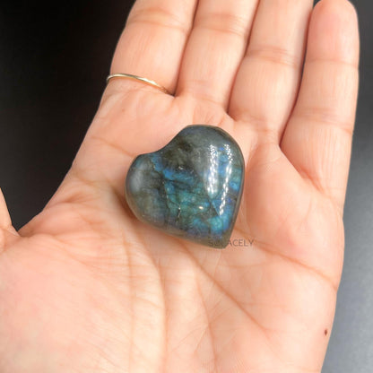 heart shaped labradorite