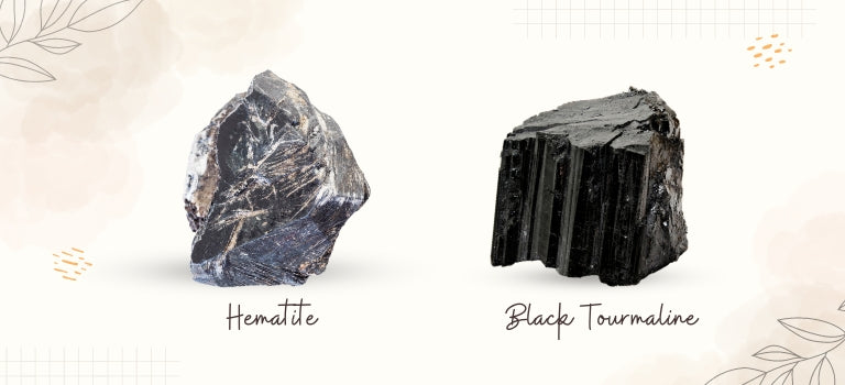 hematite and black tourmaline mobile banner image