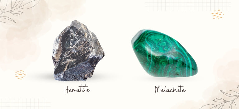 hematite and malachite mobile banner image