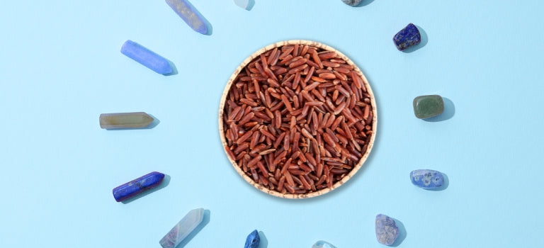how to cleanse crystals with brown rice mobile banner image