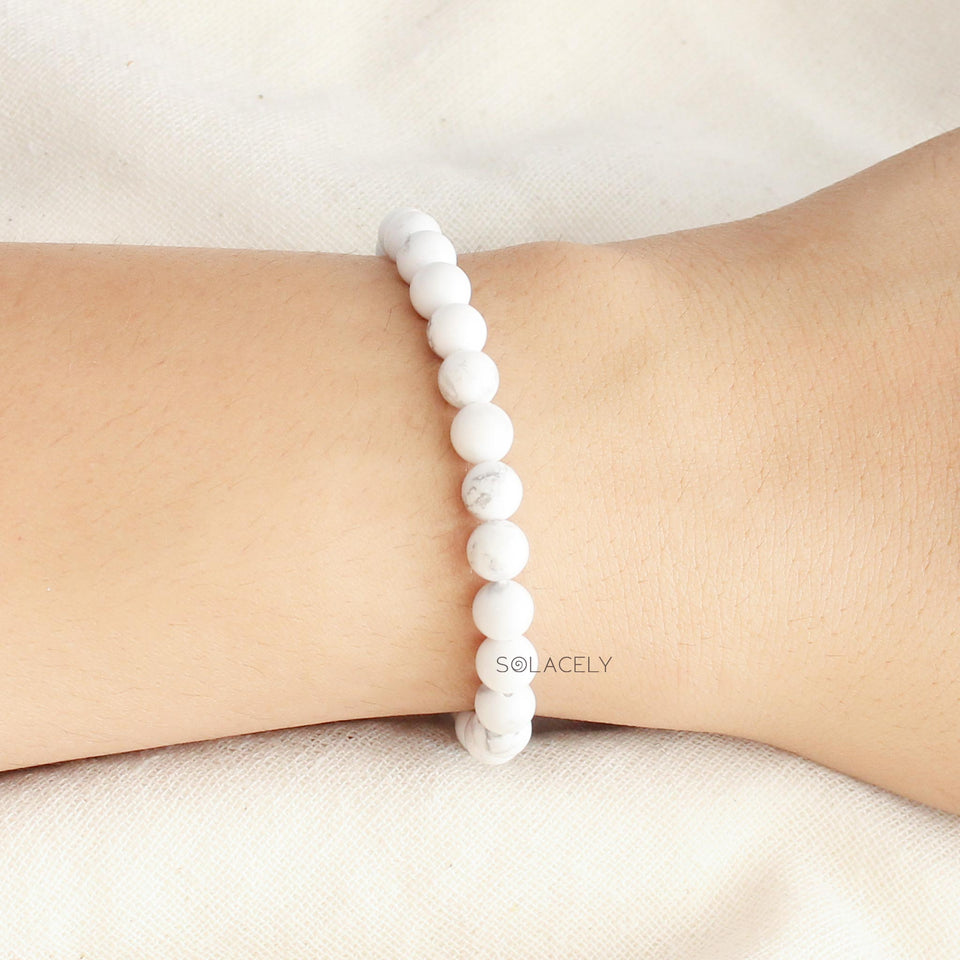 Howlite bracelet 6mm beads