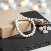 howlite crystals bracelet 6mm beads