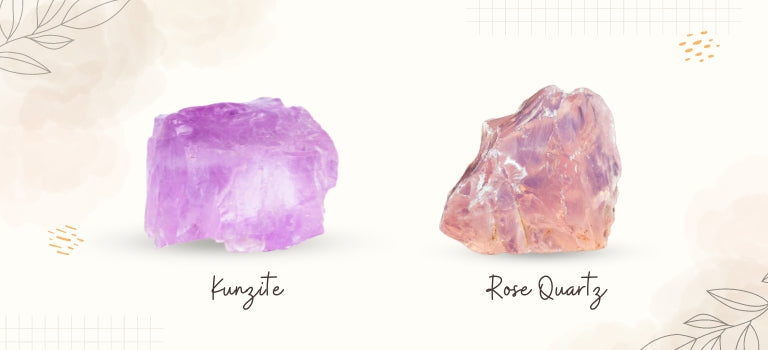 kunzite and rose quartz mobile banner image
