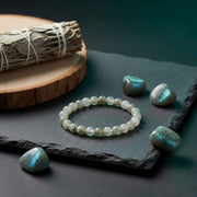 labradorite 6mm beads bracelet