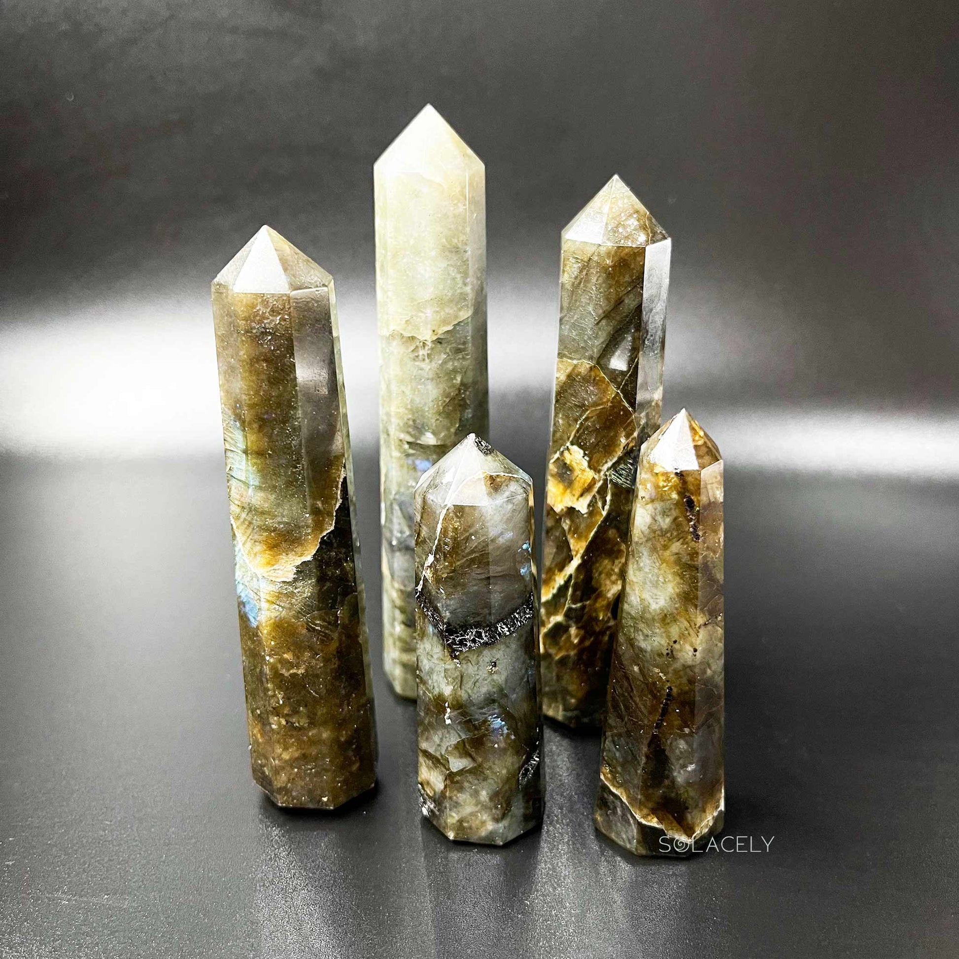 Labradorite polished tower