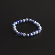 Lapis Lazuli Crystal Bracelet on black background