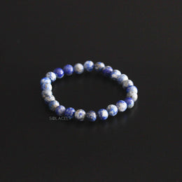 Lapis Lazuli Crystal Bracelet on black background