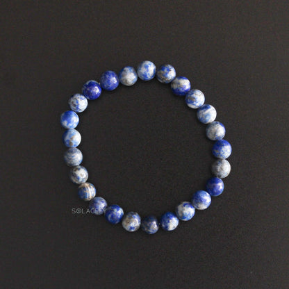 Lapis Lazuli Crystal Bracelet with black background