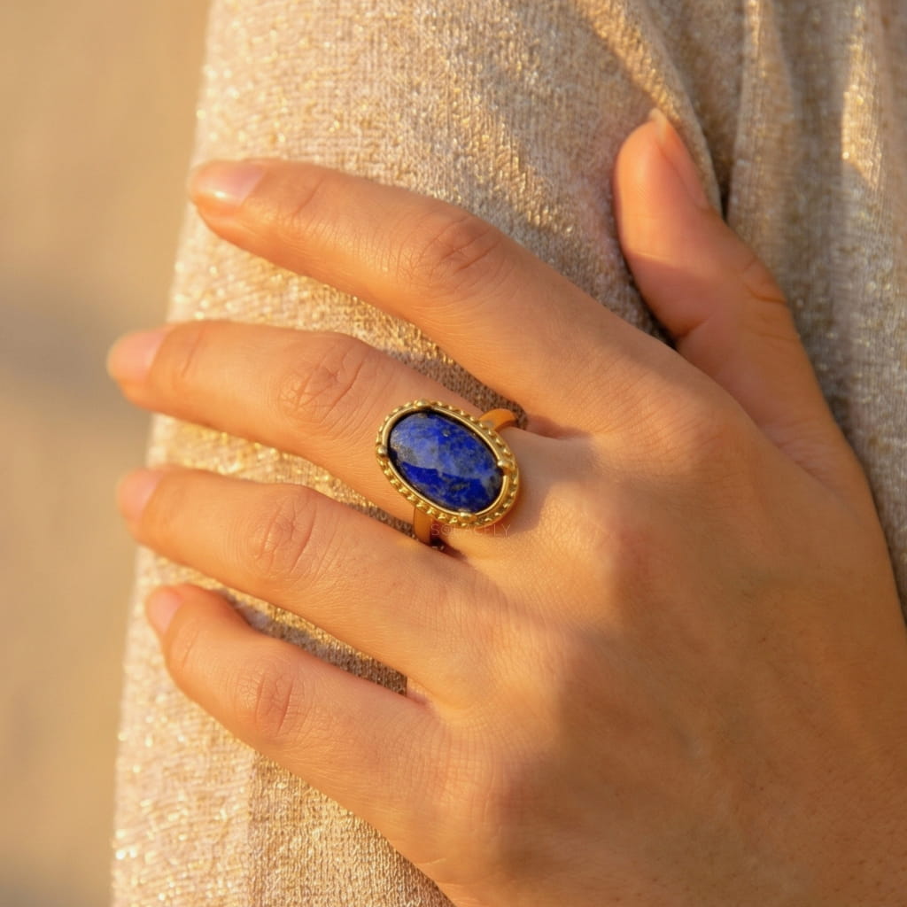 Lapis lazuli gemstone ring