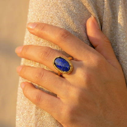 Lapis lazuli gemstone ring