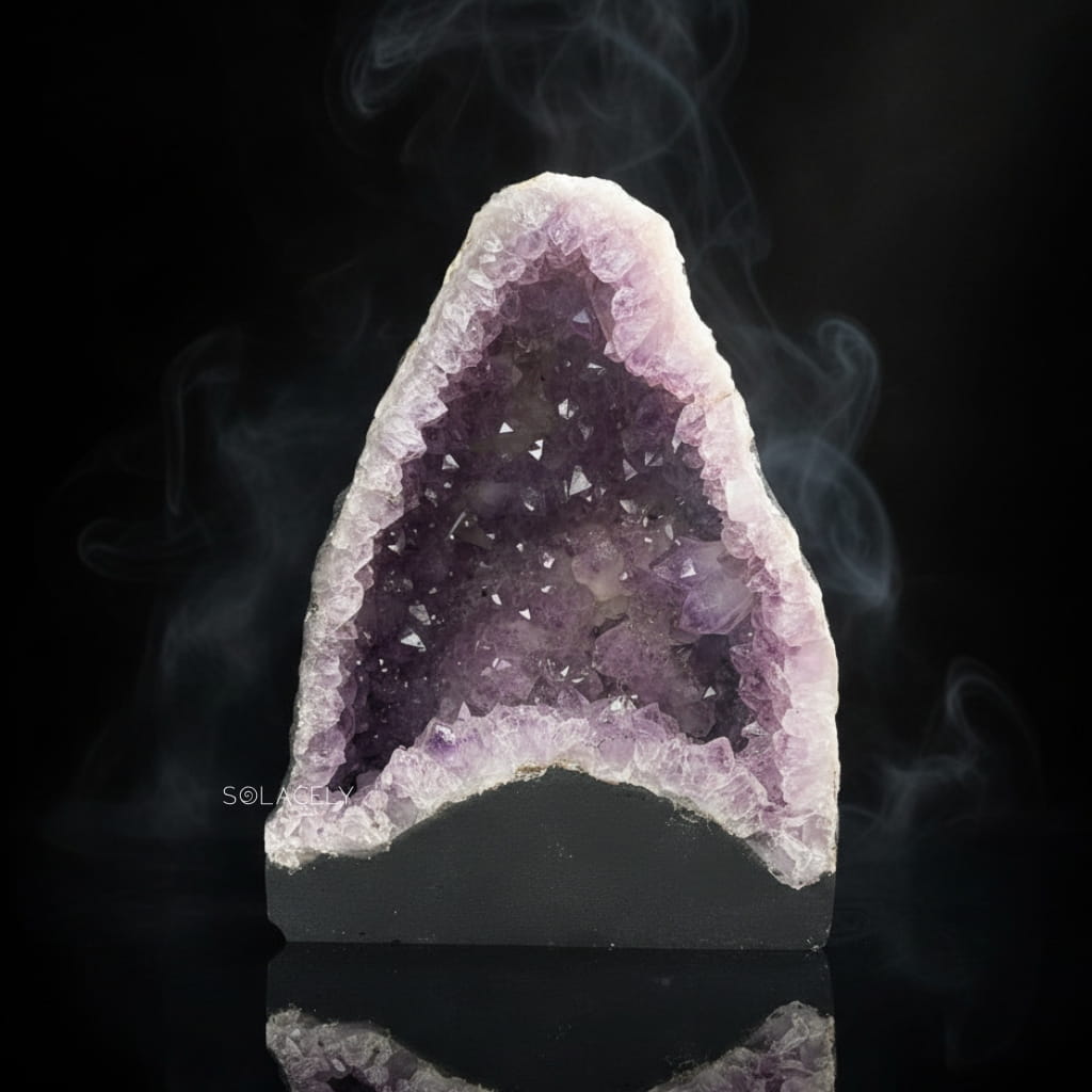 Large brazilian amethyst geode cave crystal
