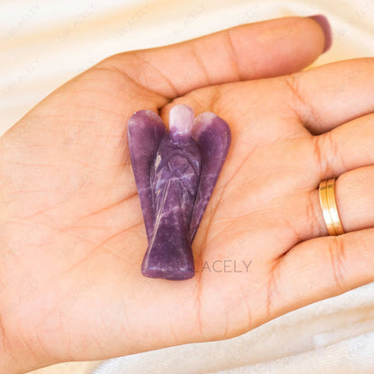 lepidolite angelic crystal charm