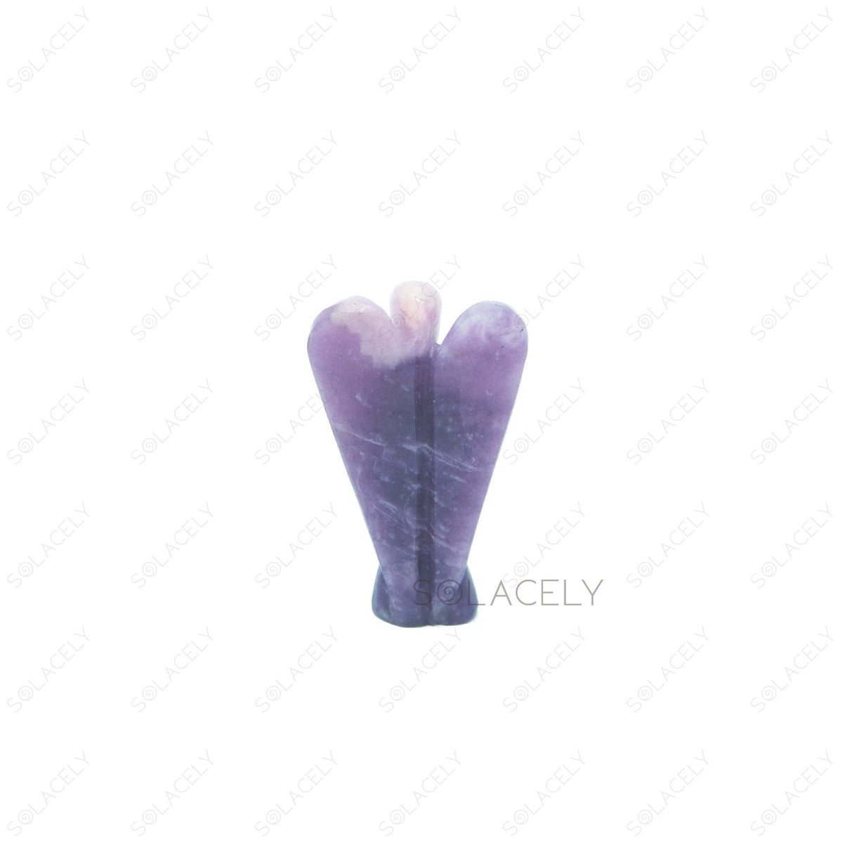 lepidolite crystal angel statue