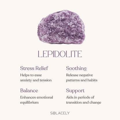 Lepidolite Bracelet for Stress Relief