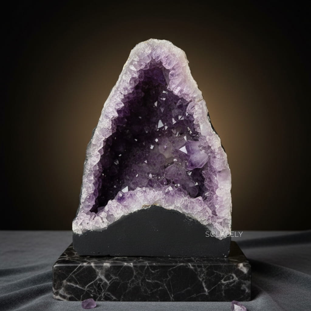 Massive brazilian amethyst geode cave specimen