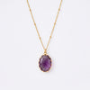 Midnight crown amethyst necklace
