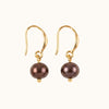 Midnight Peacock Pearl Drop Earrings