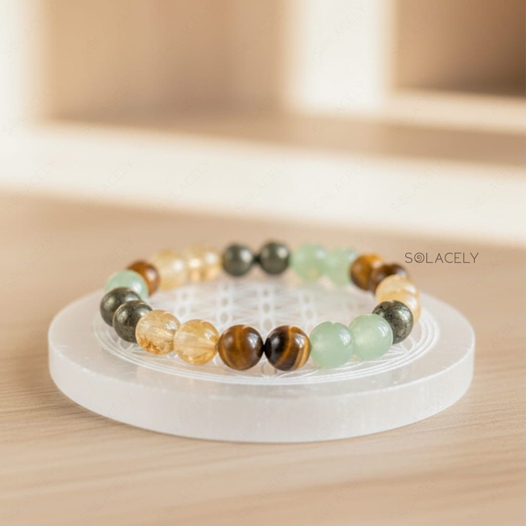 Crystal Bracelet with Selenite Charging Plate