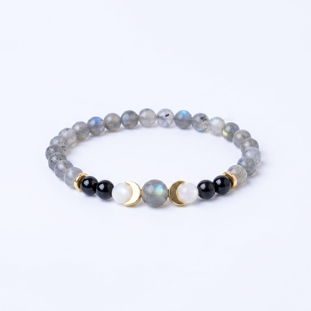 Moon phase labradorite bracelet
