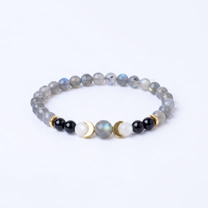 Moon phase labradorite bracelet