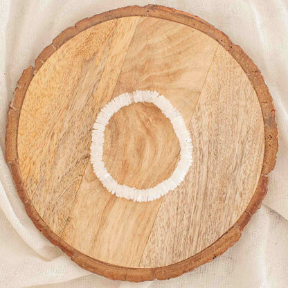 moonstone tyre bead bracelet handmade in India