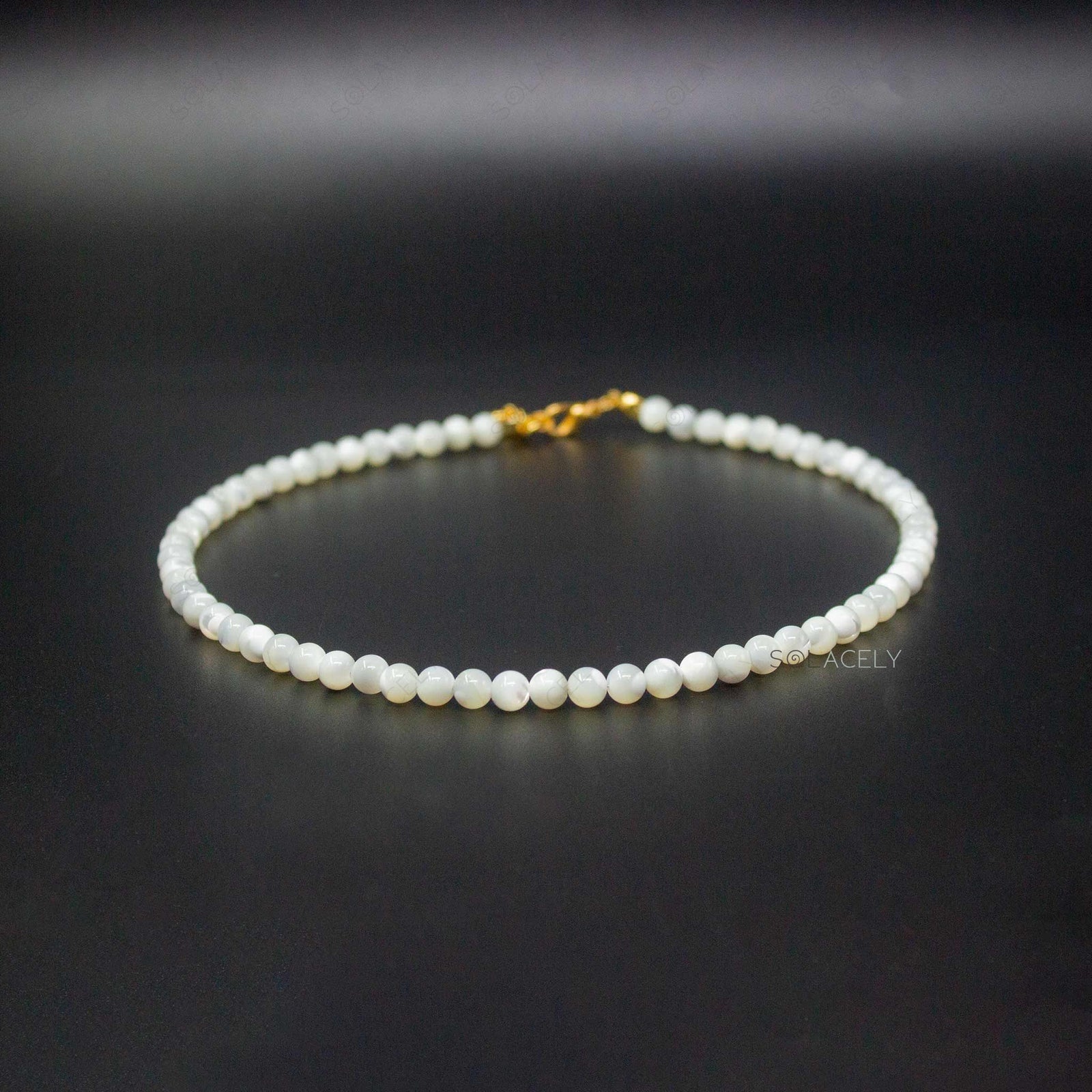 mother of pearl beaded necklace