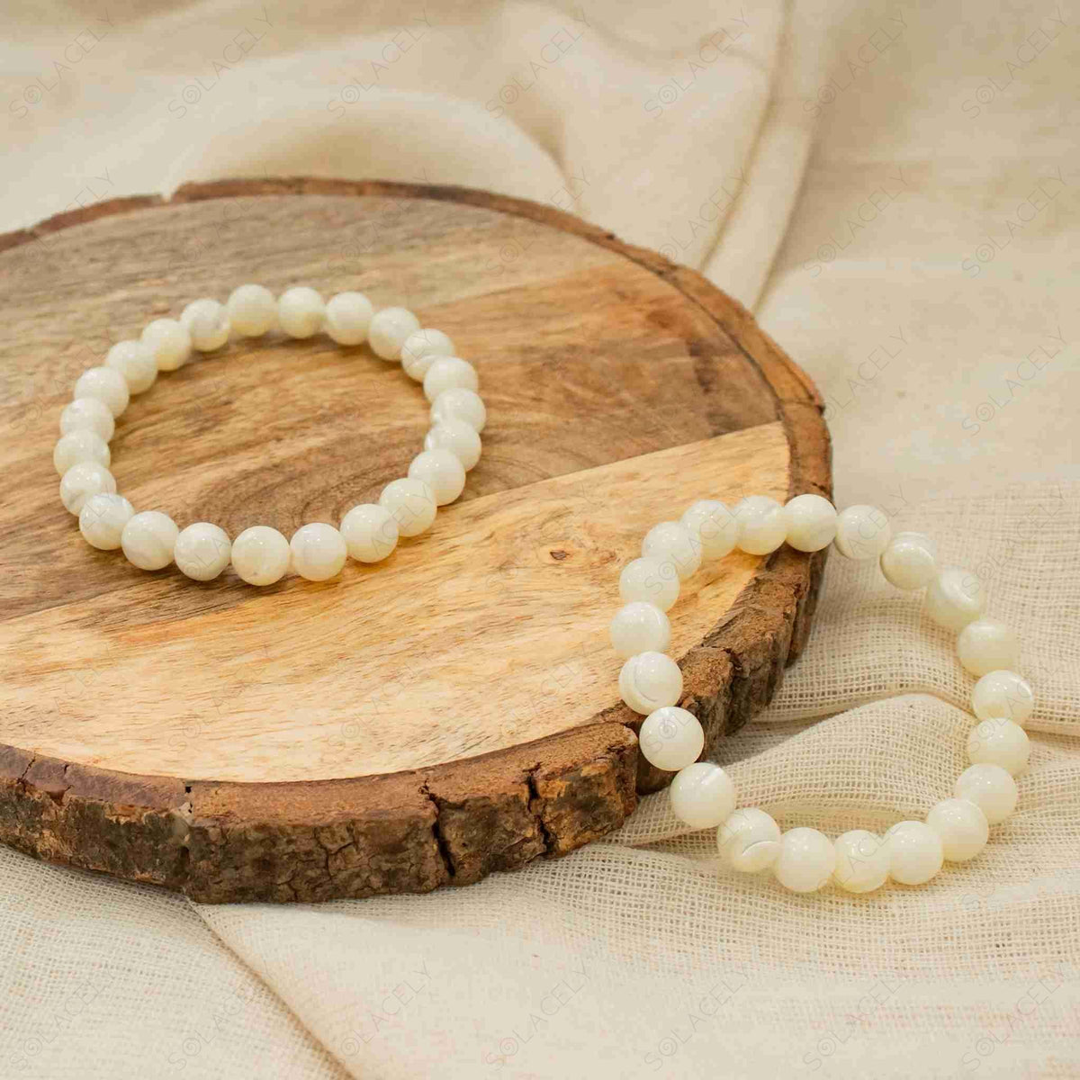 8mm mother of pearl bracelet