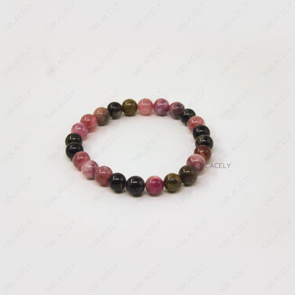 multi tourmaline crystal bracelet 8mm 