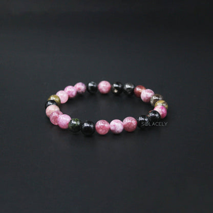 multi tourmaline crystal bracelet