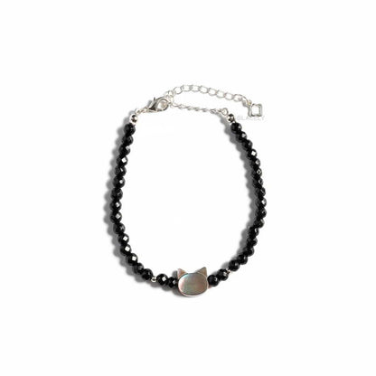 Mystic cat hematite spacer bracelet