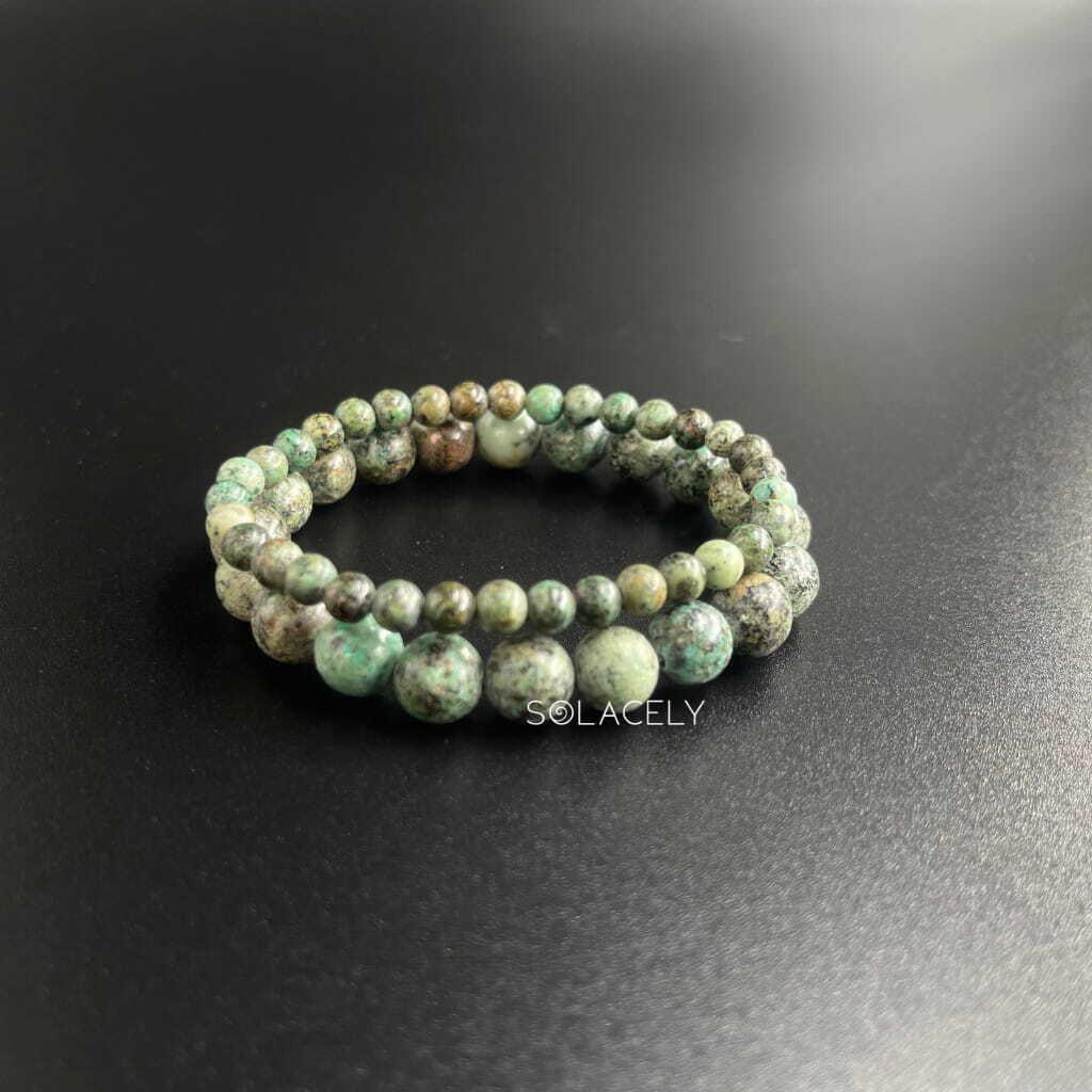 Natural african turquoise gemstone bracelet