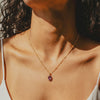 Natural amethyst crystal necklace