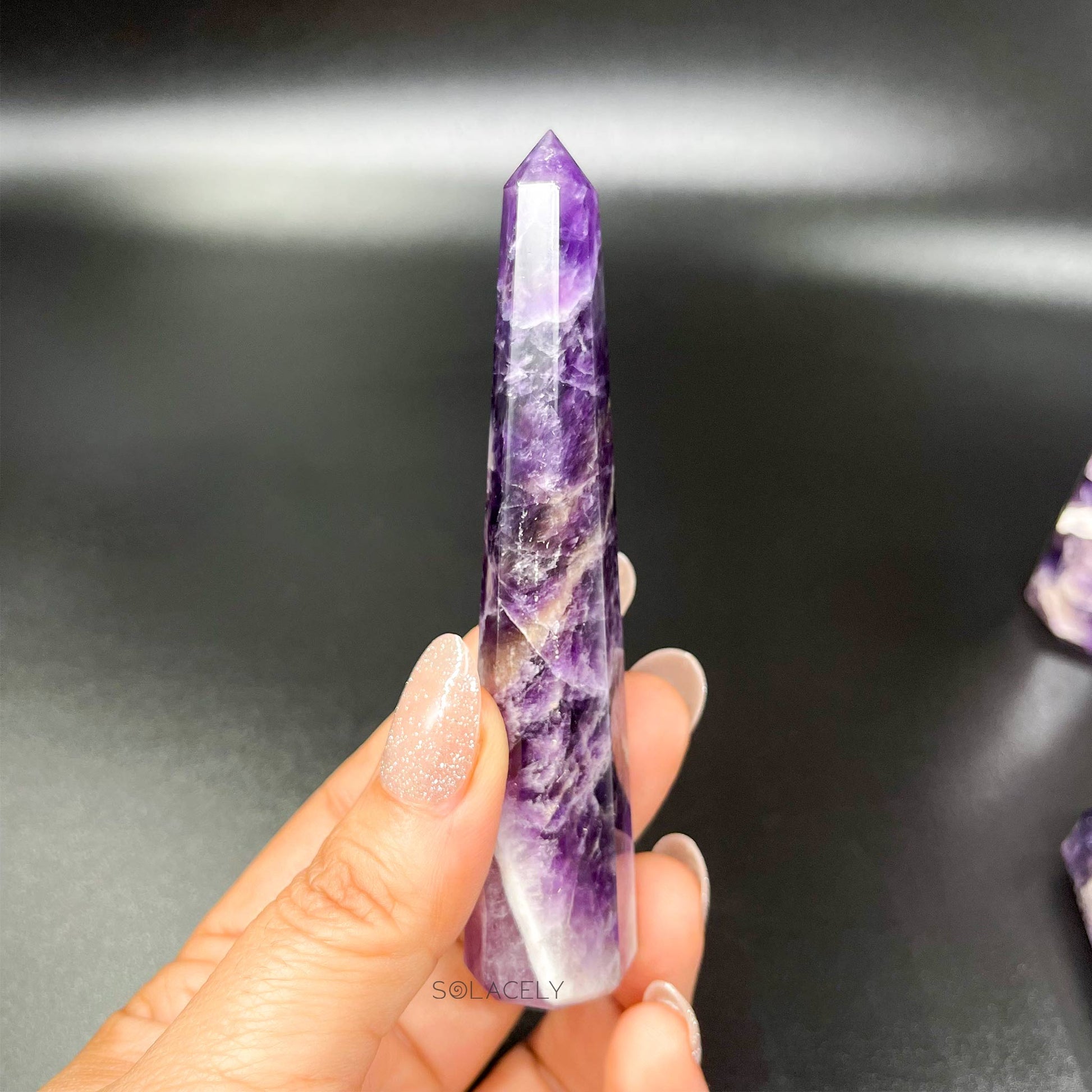 natural amethyst energy wandtower