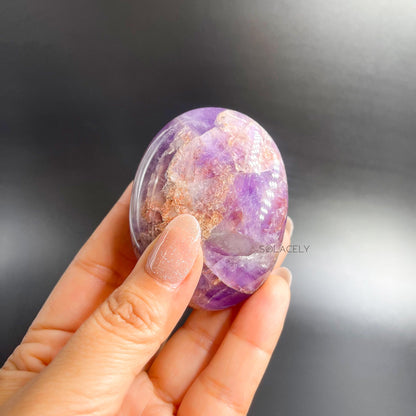 natural amethyst palm stone